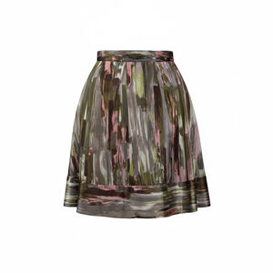 Calvin Klein Watercolor Print Silk Skirt